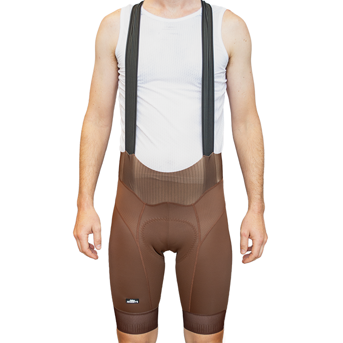Mocha Custom Patch Bib Shorts
