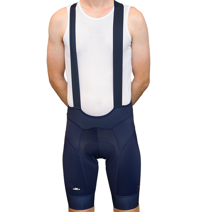 Midnight Blue Custom Patch Bib Shorts